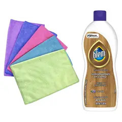 BLEM - Pack Lustramuebles crema 500ml + 5 paños microfibra 30x40cm