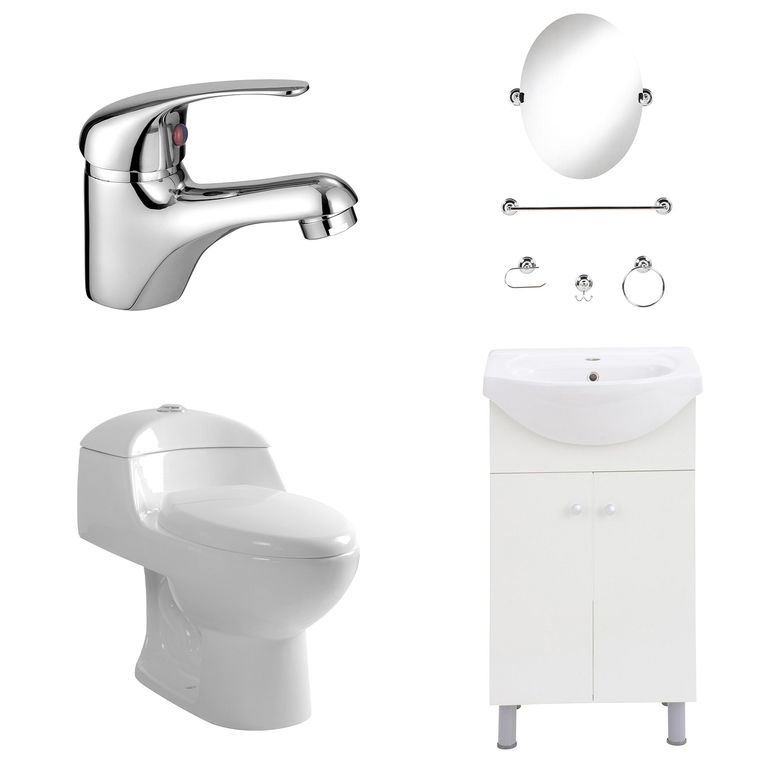 Combo Sanitario + Kit Vanitorio + Espejo + Monomando