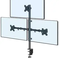 NEWO - Soporte 3 Monitores escritorio 13 a 27 pulgadas