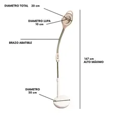 COSMETICAVAL - Lupa Led Con Pedestal O Lámpara Para Estética