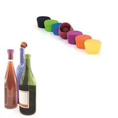 PULLTEX - SET 2 TAPONES SILICONA VINO COLORES