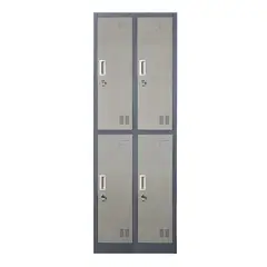 PROCHEF - Locker Casillero Metalico 2 Cuerpos 4 Puertas