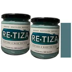 RETIZA - TURQUESA 1 kilo. Pintura Tizada/Vintage base agua mate decorativa