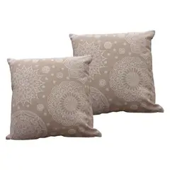 MASEL - Set 2 Cojines Terraza 50 X 50 Lona Jalebi Beige