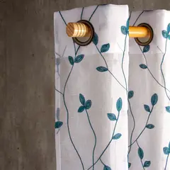 MASEL - Set Velos Teresita Bordado Turquesa 140X225