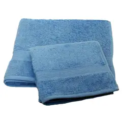 MASEL - Set 2 Toallas Florentino 100% Algodon Azul