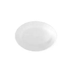 STAR FINE PORCELAIN - SET DE 6 AZAFATES OVALADOS DE PORCELANA BLANCOS 25 CM C/BORDE STAR ROUND