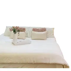 ANTONIA PAZ - Set Piecera Lino Crudo 80 X 160 1 Cojín 50 X 30