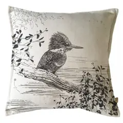 CASA ALVARINHO - Funda cojín marisa martín pescador b/n 45x45