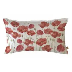 CASA ALVARINHO - Funda cojín amapolas rojas 50x30