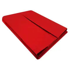 VICTORIANAS - Faldón Liso 5 Pliegues 1,5 Plaza Rojo 200 Hilos