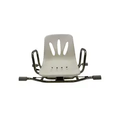 GLOMED - Silla Asiento De Baño Giratoria Acero Inoxidable