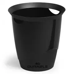 DURABLE - Papelero De Oficina Con Asas 16L - Negro