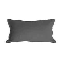 NATURALINO - Funda de Almohada Lino - King 50x90 cms - Gris Oscuro -