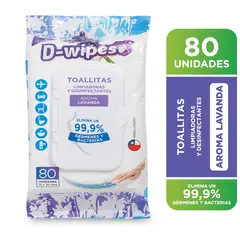 TEZA - Toallitas Desinfectantes D-wipes Lavanda 80 unid