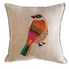 TUYO PRINT - Cojín Pájaros Colores Damasco - 45X45