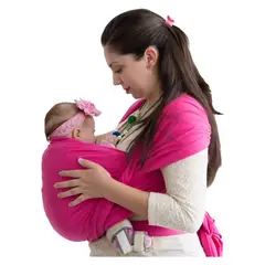 CANGUAMOR - Fular Portabebé Semielasticado Fucsia