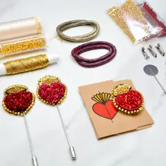 MARTIN BORDADOR - Kit de Bordado Pedrería Corazón clase online.