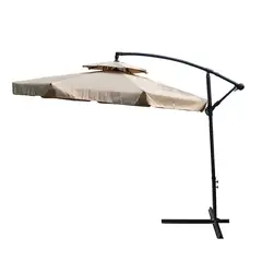 NOVAHUS - Quitasol Modelo Bávaro 255x300x300 cm Café