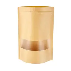 GENERICO - 50 Bolsas Kraft 23x35x7 cm mate cierre hermético