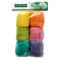 ANILINAS MONTBLANC - Pack 60 grs lana corriedale 28 micras - pasteles