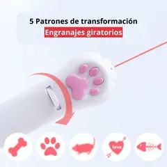 CRUSEC - Laser Blanco Para Gatos Juguete Mascotas Carga Usb.