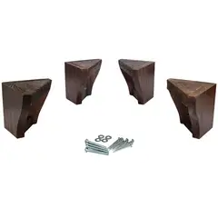 BLOCCARE - Kit de 4 patas para cama Europeo altura 11 cm Roble Oscuro