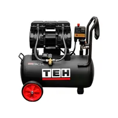 TEH - Compresor de Aire 24 litros 2 HP Libre de Aceite TEHTOOLS