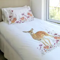 MARGARITA SCHEEL BY CASA ALVARINHO - Cubreplumón Kids 1,5 Plazas Bambi Florcitas