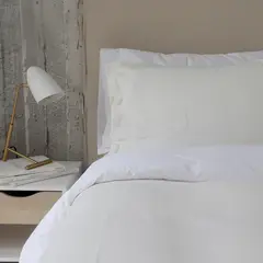 CASA ALVARINHO - Cubreplumón Algodón 1 Plaza Off White Stonewash