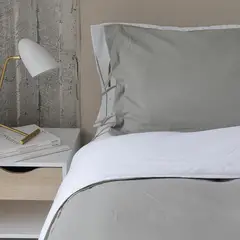 CASA ALVARINHO - Cubreplumón Algodón 1 Plaza Taupé Stonewash