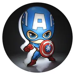 3DILUTION - Lámpara 3D Mini Capitán América