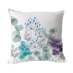 MARGARITA SCHEEL BY CASA ALVARINHO - FUNDA COJÍN ALGODÓN JARDÍN DE FLORES PENSAMIENTO 45X45…