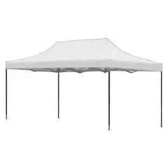 JARDIMEX - Toldo Plegable 3x45 Carpa Antilluvia Protección UV Blanco
