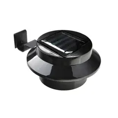 SOHOGAR - Foco led redondo con panel solar 3.7v negro