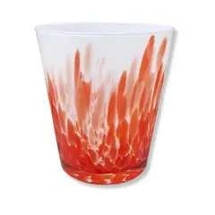 HOME ESSENTIALS - Florero de vidrio fabricado en polonia 16 cm rojo