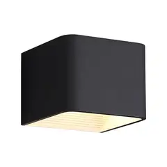 LED STUDIO - APLIQUÉ MURO SQUARE 6W LUZ CÁLIDA NEGRO