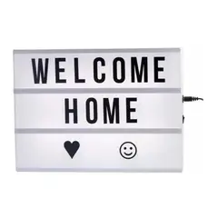 ESHOPANGIE - Caja De Luz Led A4 Pizarra Con Letras Y Emojis Cartel