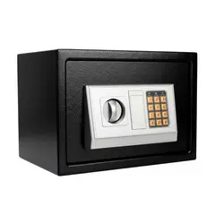 LUMAX - Caja Fuerte de Seguridad Con Clave y Llave Color Negra