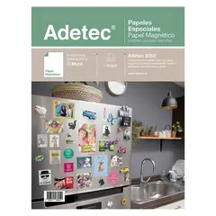 ADETEC - Papel para Impresora Inkjet Magnético Carta x 5 Hojas