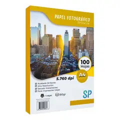 GENERICO - Papel Fotográfico Glossy A4 180 g Alto Brillo X 100 Hojas