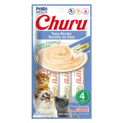 INABA - Snack Churu Gato Sabor Atún, 4 Tubos