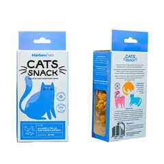 MARBEN PETS - Galletas Cats Snack Sabor Salmon y Pollo Gato 80gr