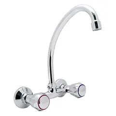 STRETTO - Combinación Lavaplatos 6" a muro Mossini Metal Cromo