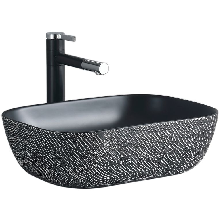 Lavamanos Sobreponer SLC895-ARENA PLATEADA 47x33x14cm