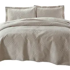 MALLORCA - Quilt Liso Velvet Ibiza Crudo 2 Pzas