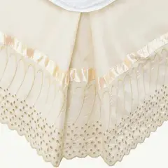 MALLORCA - Faldón 144 hilos Broderie Amanda King Crudo
