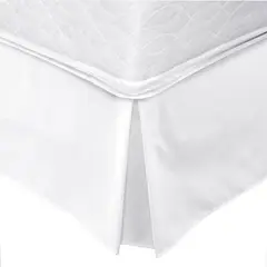 MALLORCA - Faldón 144 hilos Clásico Liso Superking Blanco