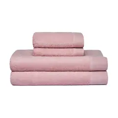 HOHOS CASA - Set 2 toallas mano y 2 toallones baño Elegance, 100% algo, 550 gr