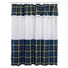 MALLORCA - Juego de Cortina para Baño Escoces Pistacho 6 Piezas